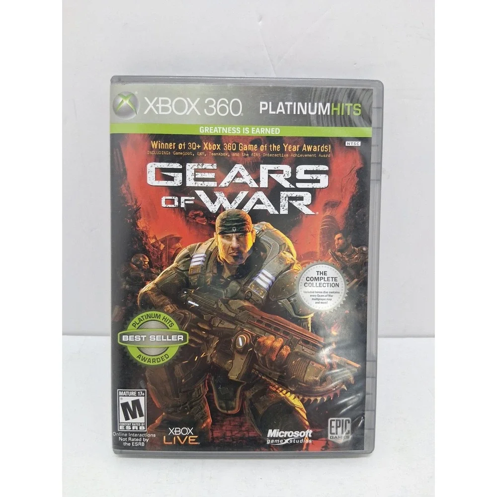 Gears of War Xbox 360 Platinum Hits Complete Collection Bonus Disc Included